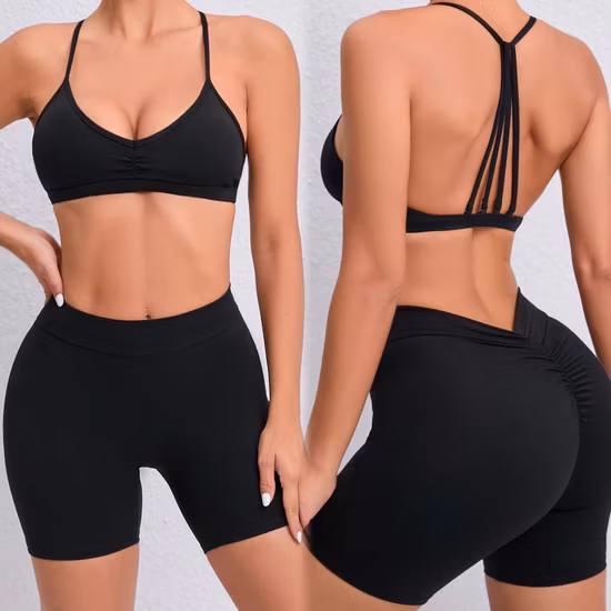 Индивидуальный логотип, женская одежда для фитнеса, комплект для йоги, женский спортивный костюм, спортивная одежда