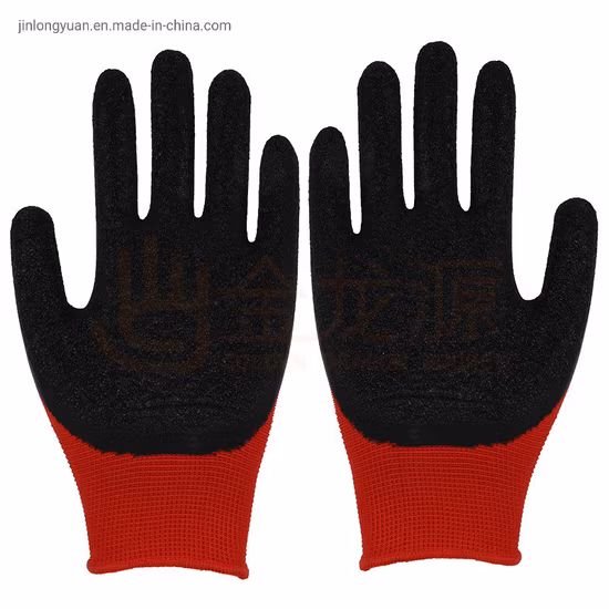 Заводская поставка, привлекательная цена, латекс, микропена, спандекс + нейлон, перчатки калибра 13